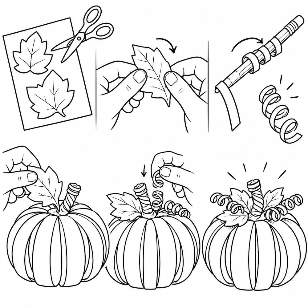 Paper Pumpkins for Halloween - Step 5