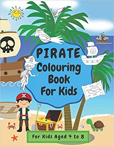 Pirate Colouring Book For Kids Cover